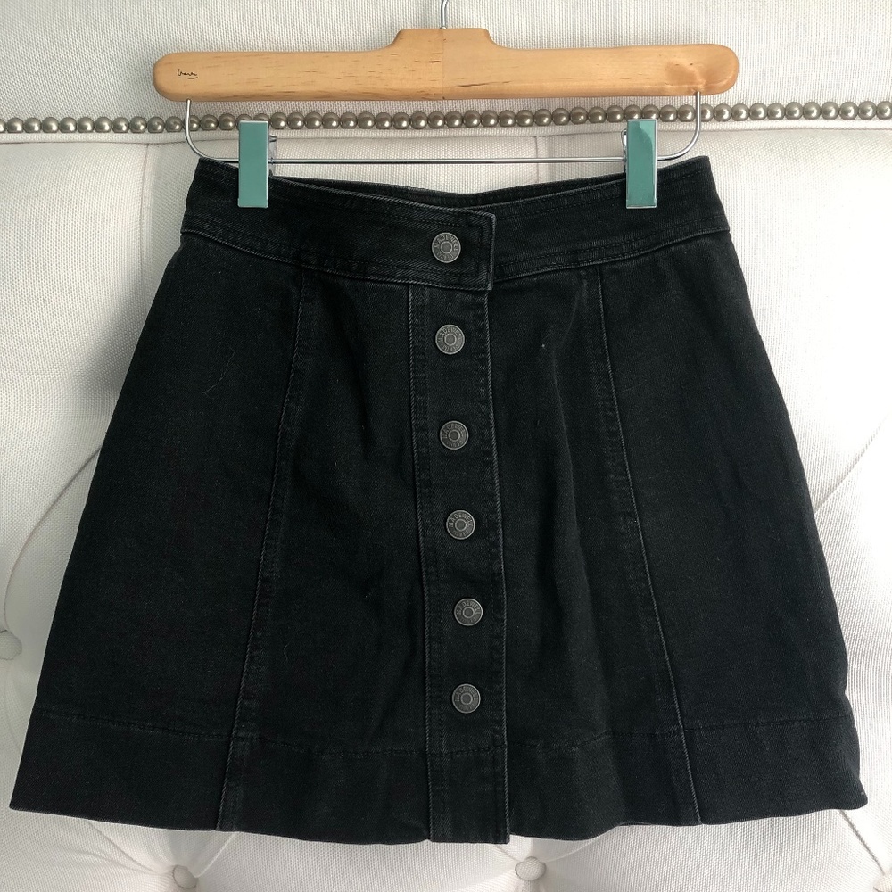 Madewell Metropolis Snap Front Jean Skirt